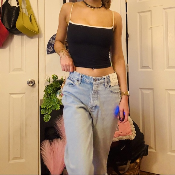 Abercrombie & Fitch Tops - Abercrombie & Fitch Dad High Rise Curve Love Light Wash Jeans NWT​